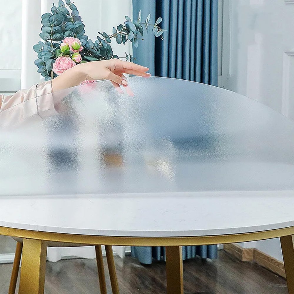 Round Matte Transparent Table Protector, 73 cm, 1.5 mm PVC