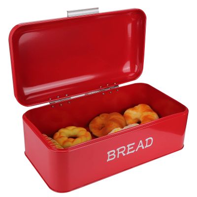 RXMORI Vintage Red Bread Box for Kitchen Countertops
