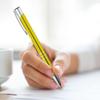 GIMEI Metal Ballpoint Pens, 20-Pack | Premium Set for Smooth, Easy Writing | Blue Ink, Yellow Design view 2