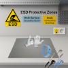 Minadax 80 x 60 cm Gray Anti-Static ESD Computer Mat with Wrist Strap, 2.4 m Extension and ESD Gloves GR-L view 4