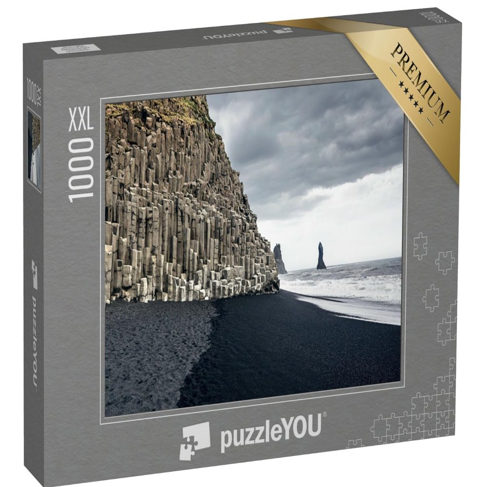 1000-Piece XXL Puzzle: Reynisfjara Black Sand Beach and Mount Reynisfjall, Iceland