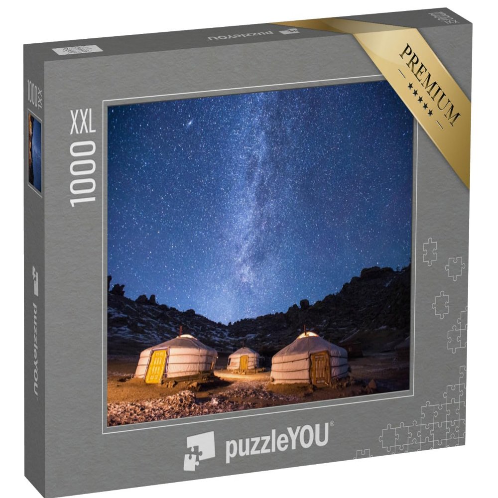 1000-Piece XXL Puzzle: Traditional Yurts in Mongolia from the Asia Collection