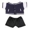 niannyyhouse Baseball Jacket and Jeans for 20 cm Plush Dolls, Dark Blue view 1