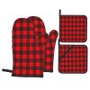 Oven Mitt and Pot Holder Set, Traditional Scottish Pattern, 4-Piece view 1