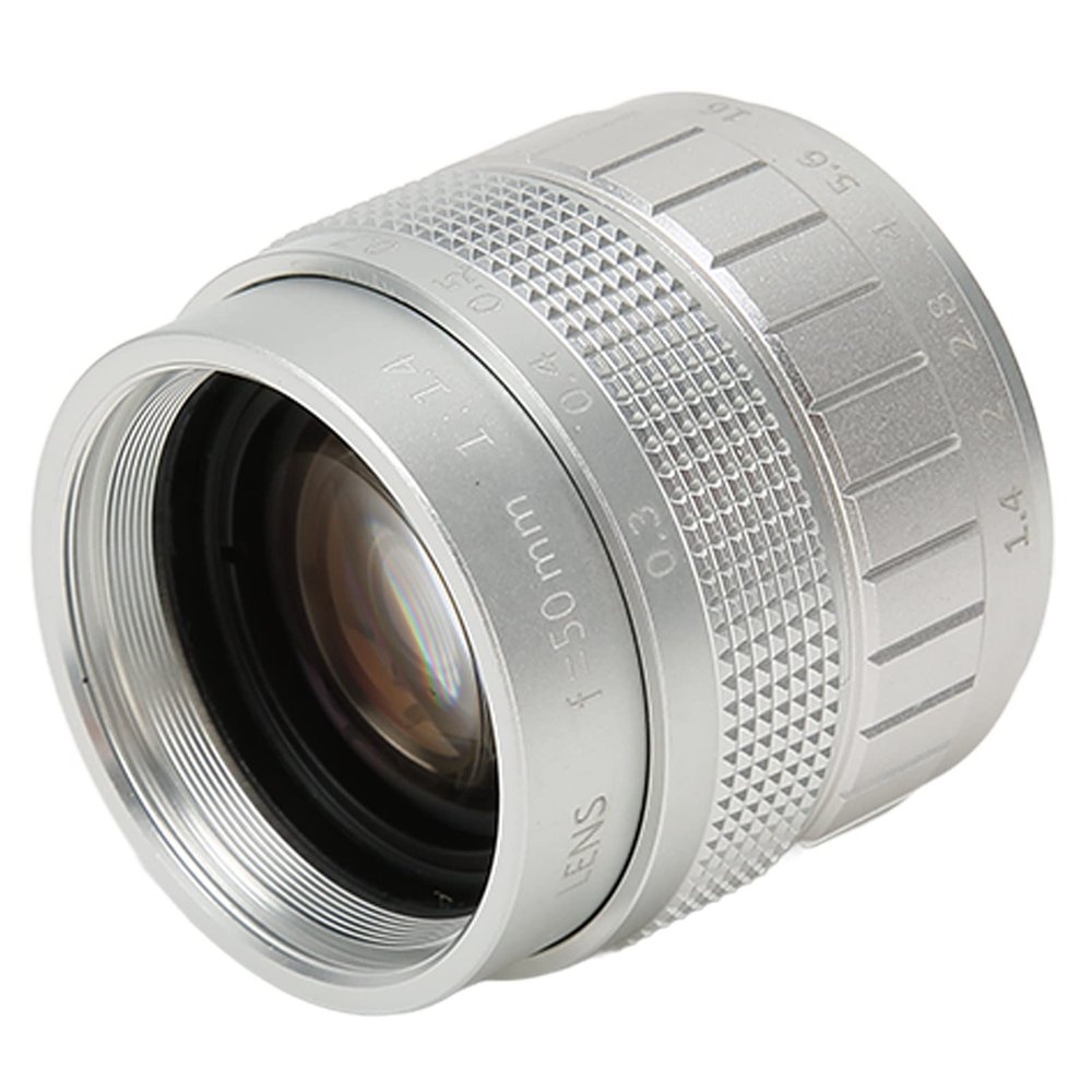 50mm f/1.4 Manual Focus Prime Lens for MFT and Industrial Video Microscope Cameras