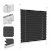 No-Drill Pleated Blind, Clampfix, 75 x 220 cm, Black view 2