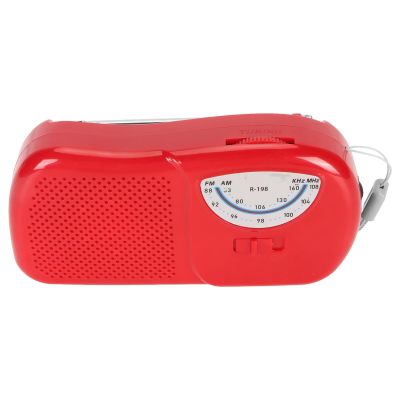 Vintage Pocket FM/AM Radio with Built-In Speaker, High Sensitivity, Red
