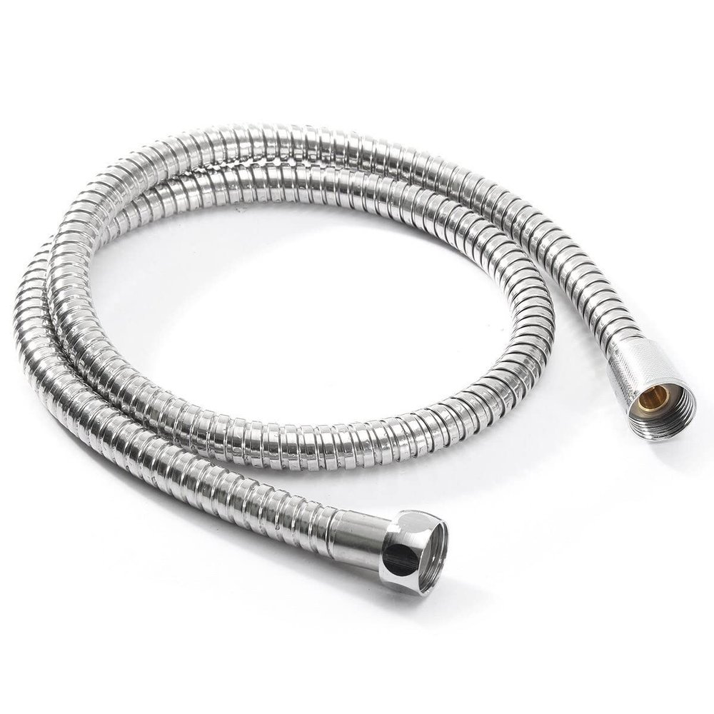 eallen G1/2-Inch Flexible Shower Hose, Stainless Steel Chrome, 1 m/1.5 m/2 m