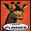 2024 Daily Planner | Giraffe Cover Design | 6x9 Daily, Weekly & Monthly Planner for Setting Goals, Tasks & Managing Time view 1