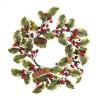 SUNMME 40 cm Artificial Christmas Wreath with Pine Cones and Red Berries view 1