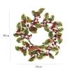 SUNMME 40 cm Artificial Christmas Wreath with Pine Cones and Red Berries view 2