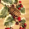 SUNMME 40 cm Artificial Christmas Wreath with Pine Cones and Red Berries view 3