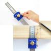 30 cm/12-Inch Woodworking Marking Ruler, Adjustable 90-Degree Square with Stop (Red) view 4
