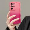 UEEBAI Gradient Case for Samsung Galaxy S22 Ultra 5G, Wave-Frame Slim Soft TPU Case, Pink view 1