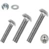M4 Button Head Screws, V2A Stainless Steel, ISO 7380, Hex Socket, incl. Nut + Washer (10, M4 x 8 mm) view 1