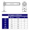 M4 Button Head Screws, V2A Stainless Steel, ISO 7380, Hex Socket, incl. Nut + Washer (10, M4 x 8 mm) view 4