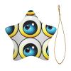 Eyeball Christmas Ornament, Ceramic Round Hanging Pendant with Gold String view 3