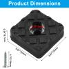 Rierdge Square Furniture Feet, Rubber, 22 x 22 mm, Black, 20-Piece view 2