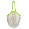 6-Pack Cotton Mesh Shopping Bags with Long Handles, 2 Sizes, Dark Green view 3
