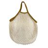 6-Pack Cotton Mesh Shopping Bags with Long Handles, 2 Sizes, Dark Green view 4