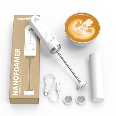 Subminimal NanoFoamer Lithium Milk Frother - White Special Edition
