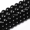 Natural Agate Stone Beads, Round Onyx Spacer Beads for Jewelry Making, DIY Bracelet Accessories, Black Agate, 10 mm, 36 Pieces view 1