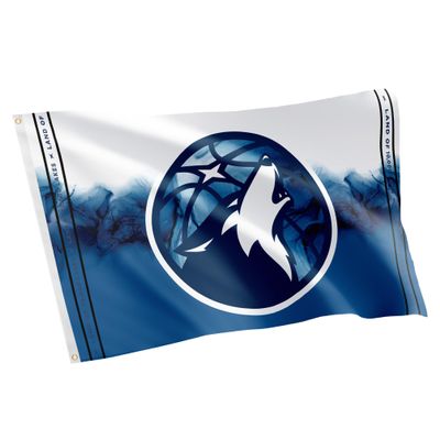 Minnesota Timberwolves NBA Flag, 100% Polyester, Indoor/Outdoor, 3 x 5 ft, City Edition 2023 B