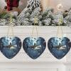 Funny Sharks Design Ceramic Christmas Heart Ornament view 1