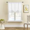 SIMPVALE Vintage Sheer Roman Shade, White, 80 x 120 cm view 1