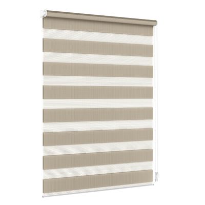 Jalousiescout Double Roller Blind, 92.5 x 130 cm, Light Brown