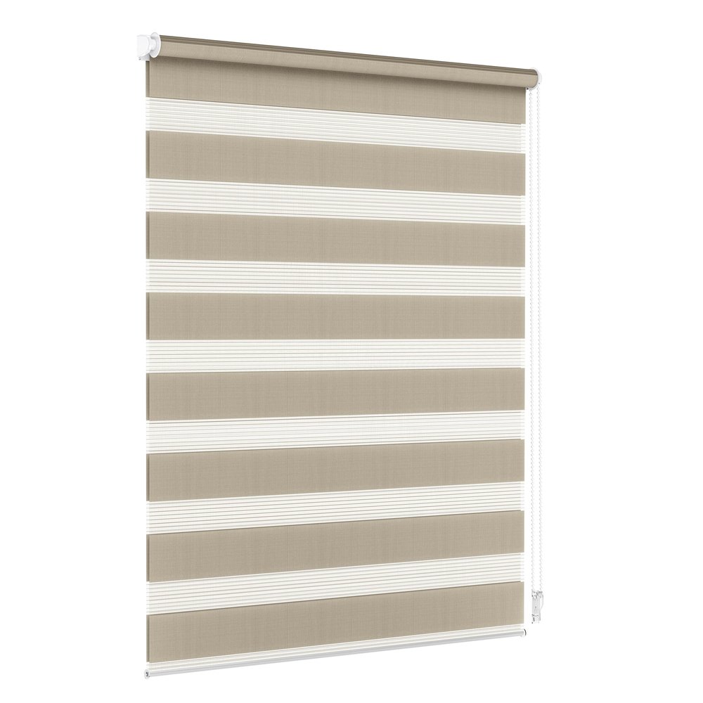 Jalousiescout Double Roller Blind, 92.5 x 130 cm, Light Brown