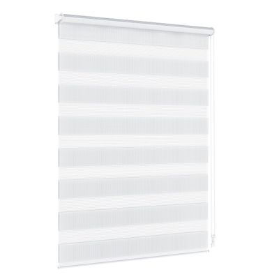 Jalousiescout Double Roller Blind, No-Drill or Screw-Fit, 60 x 220 cm, White