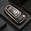 BIVVI TPU Car Key Fob Cover, 3-Button Black Case for Buick, Chevrolet Cruze/Aveo/Trax, Opel Astra/Corsa/Meriva/Zafira/Antara J view 1