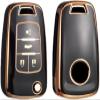 BIVVI TPU Car Key Fob Cover, 3-Button Black Case for Buick, Chevrolet Cruze/Aveo/Trax, Opel Astra/Corsa/Meriva/Zafira/Antara J view 3