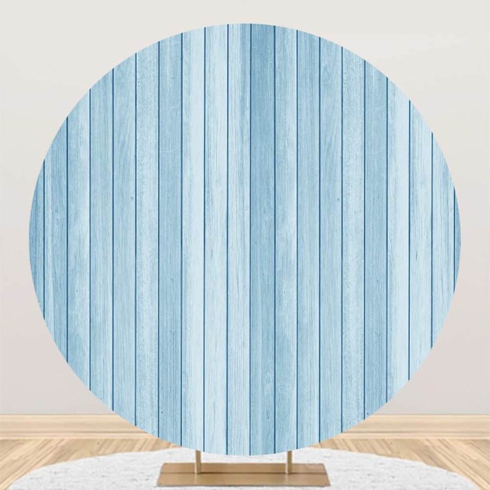 Ttincceer Retro Blue Wood Floor Photography Backdrop, 200 cm