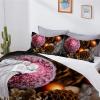 MLUNKQAIL Duvet Cover Set 200 x 220 cm, Pine Cone Winter Design, Wrinkle-Free Polyester, 2 Pillowcases view 3