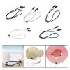 HKYBCF 1-Piece Replacement Drawstring Cord and Threader, Hat Chin Strap, Windproof Hat Strap Clips for Boating, Riding, DIY Clothing Sewing Supplies (Coffee) view 2