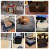 Yekuhe Square Stretch Velvet Ottoman Slipcover, 100 x 100 cm/40 x 40 in view 2