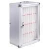 Lockable Phone Storage Box, 36 Compartments, Silver view 1