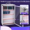 Lockable Phone Storage Box, 36 Compartments, Silver view 4