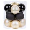 Magic Glass Christmas Baubles 8 cm, 12 pcs. (Moonlight Shadow | Black Beige) view 1