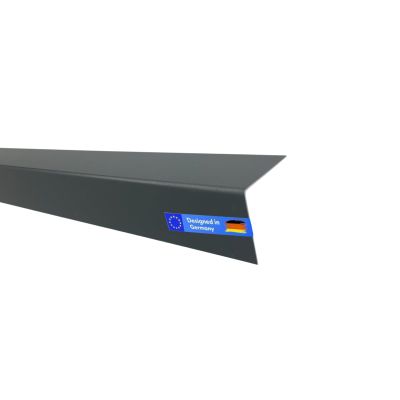 Anthracite Aluminum Angle Profile, 2000 mm, 50 x 25 mm, RAL 7016, 1.5 mm Thick