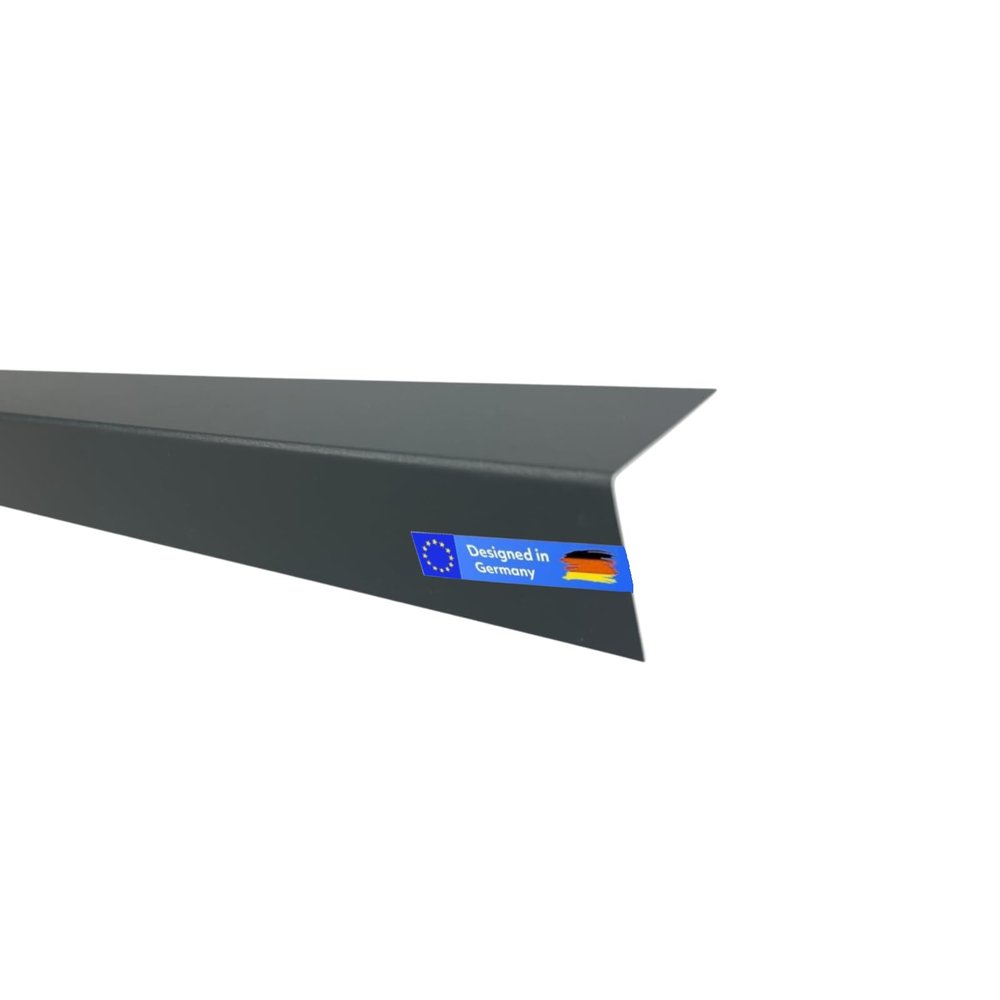 Anthracite Aluminum Angle Profile, 2000 mm, 50 x 25 mm, RAL 7016, 1.5 mm Thick