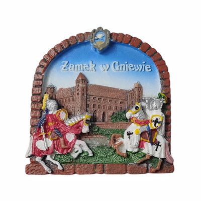 Gniew Castle Poland 3D Refrigerator Magnet Travel Souvenir