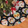 Sugar Skulls Butterfly Christmas Tree Skirt view 2