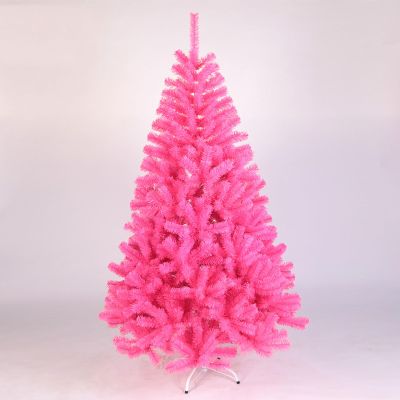 Artificial Christmas Tree with PVC Branches and White Metal Stand, 210 cm (6.9 ft)