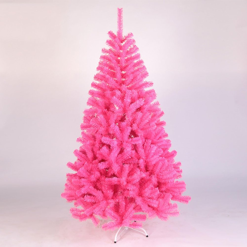 Artificial Christmas Tree with PVC Branches and White Metal Stand, 210 cm (6.9 ft)