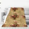 Shabby Chic Rose Flannel Throw Blanket, 150 x 125 cm view 1