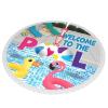 Flamingo and Swimming Pool Christmas Tree Skirt with Tassel, Waterproof Double-Layer Tree Mat, 30 in view 2