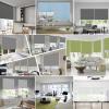 Dual Roller Blind 45 x 210 cm, No-Drill Clamp-Fix, Yellow view 2